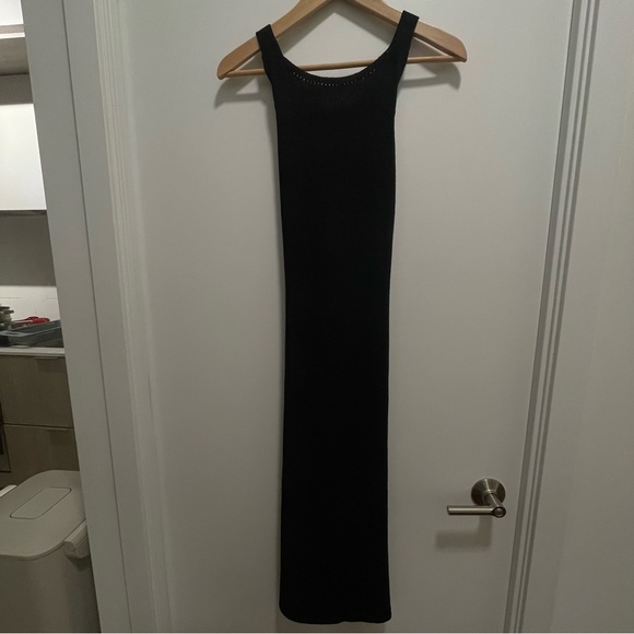Knit black Massimo Dutti midi dress - Picture 2 of 7